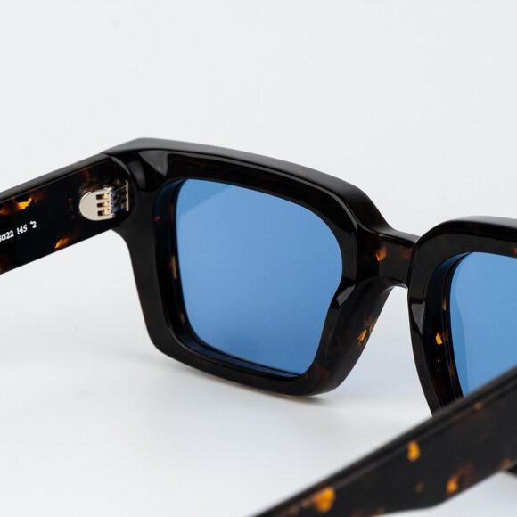 Off-White VIRGIL Women Sunglasses Havana Blue Square OERI008 6045 NEW AUTHENTIC - Picture 7 of 13